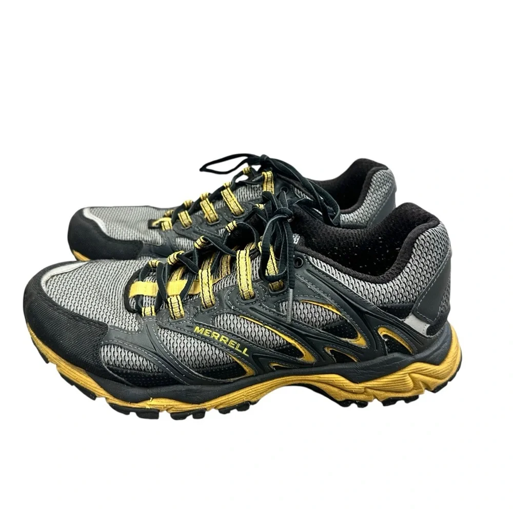 Merrell NTR Seismic‎ Trail Running Shoes Black Yellow Size 8.5